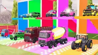 Mods de Ve&iacute;culos de Emerg&ecirc;ncia | Farming Simulator 22 | COLORFUL CARS WITH TRUCK FS 22