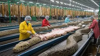 Inside the BIG Snake Leather Factory: From Snake Skin to Luxury Jacket (Full Process)