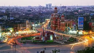 Multan Driving; Night View OF Chungi No 9-Metro Route beautifully illuminated-Multan Street View