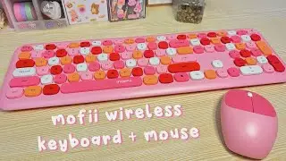 Mofii wireless keyboard + mouse unboxing | 666 sakura pink 🌸