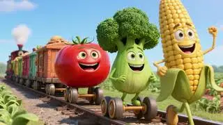 🥕🚂 Овощной поезд #дети #стихи #мультфильм #длятебя #малыш #jariworld #короткиестихи #веселоеобучение