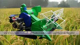 mini combined harvester and thresher machine for rice and wheat / rice wheat harvester machine
