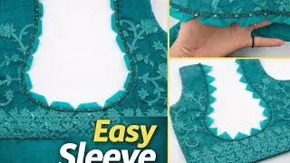 Easy Blouse Sleeve Cutting & Stitching | Perfect Fit for Beginners ⭐