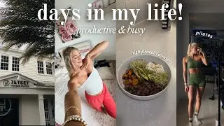 VLOG: productive days, high protein dinner ideas, + abercrombie haul & current makeup faves!