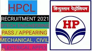HPCL Recruitment 2021 | CTC 15 Lakhs | Without GATE | Final year Eligible | Latest Jobs 2021