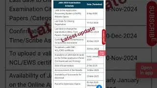 IIT-JAM Expected schedule and exam date 2025
