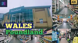 4K Walk UK | Poundland, Wales | Exploring Affordable Finds and Bargains