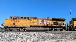 Union Pacific 6294 West Leads A Long Stacker With 2x2x0 -- Casa Grande, Arizona December 14th, 2025