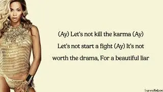 Beyonc&eacute; & Shakira - Beautiful Liar (lyrics)