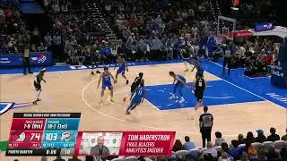 Yang Hansen with his first NBA alley-oop dunk
