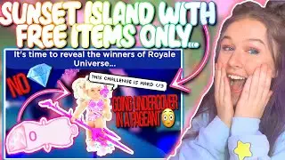 I PLAYED SUNSET ISLAND PAGEANT WITH A 0 DIAMOND BUDGET 💎😳 HARD OUTFIT CHALLENGE ROBLOX Royale High