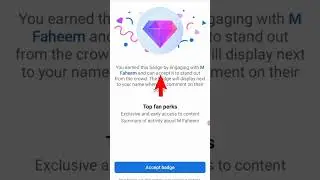 you've earned a top fan badge for and can accept it now #shorts