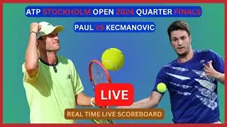 Tommy Paul Vs Miomir Kecmanovic LIVE Score UPDATE Today Tennis 2024 ATP Stockholm Open Quarter Final