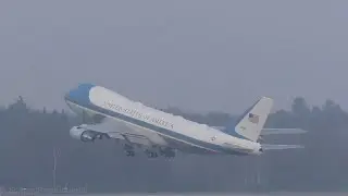 USAF United States Air Force Boeing VC-25A at Z&uuml;rich-Kloten (WEF/with live ATC)