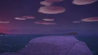 Animal Crossing Ambient and Relaxing Snowy Winter Ocean Sunset Scenes  