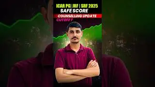 ICAR AIEEA PG/JRF 2025 Safe Rank Analysis + Safe Scores All Subjects #ICARJRF2025 #ICARPG2025