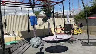 Monkeying  with monkeybars at the backyard @ElijahBoeyzZ