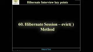 HB60. Hibernate Session - evict ( ) method