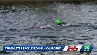 An exclusive view of Ironman California swimmers in Sacramento