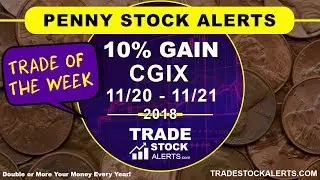 Penny Stock Alerts - Over 10% Gain | Trade of the Week - Nov 20th 2018
