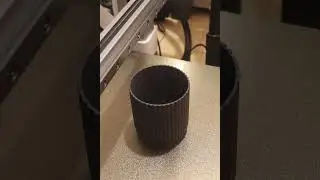 3D Print Timelapse: Fluted Gray Vase 🏺🌫️✨ (Bambu Lab P2S/A1 Combo)