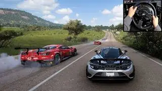Mclaren Vs Ferrari... - Forza Horizon 5 | Steering Wheel Gameplay
