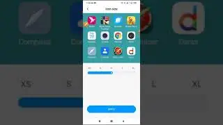 How to home screen icon size XS setting on redmi note 8