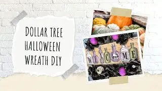 Dollar Tree Halloween Wreath DIY