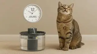 Fontaine &agrave; eau pour chat EZiclean NUTRIBOT W1 60 jours autonomie