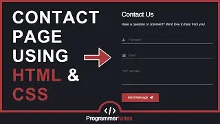 Make a contact us page design using HTML and CSS in 8 minutes
