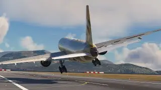 Best Pilot Skill! Etihad Boeing 777 Smooth Landing at Nice C&ocirc;te d&rsquo;Azur Airport