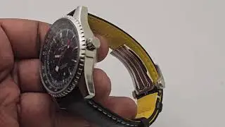 Breitling Navitimer GMT Black Leather Strap Swiss Automatic Watch