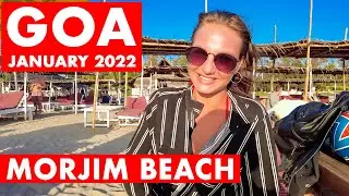 Пляж Морджим &mdash; январь 2022 г. | Видеоблог о Гоа | Северный Гоа | Знаменитый русский пляж | Хижины и цены |