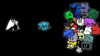 FNF - Monochrome but Every Turn a Different Character Sings It (Friday Night Funkin' Lullaby)