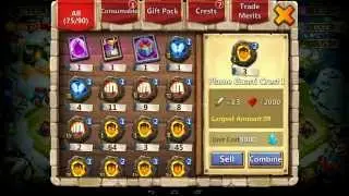 Castle Clash - Legendary Hero Cards, 100 Crest Bags, & More