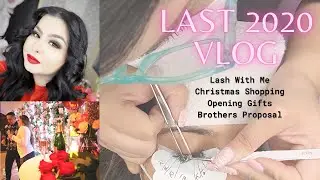Lash Artist Vlog: Christmas Week || Lash With Me | Making Sushi | Opening Gifts | Brothers Proposal