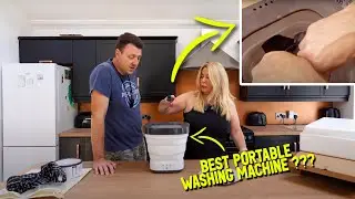 Moyu Portable Folding Washing Machine Review & Doing a real Wash!!! I Best foldable Washing Machine