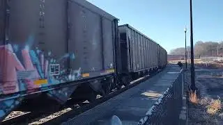 Norfolk Southern Coal Train at the Amtrak Station in Danville, Virginia