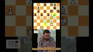 EXQUISITA t&aacute;ctica de Pogorelov que deja tieso al negro: Pogorelov - Gaprindashvili, 1999 #shorts
