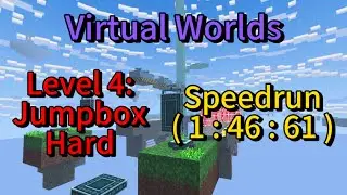 (Pixel Gun 3D) Virtual Worlds level 4:jumpbox (hard) speedrun (1:46:61)