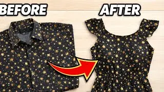 DIY Challenge | Turn a Men&rsquo;s Shirt into a Women&rsquo;s Blouse in 3 Minutes!