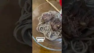 Japanese 5-Minute Meal #sobanoodles #anyprotein #sobasauce #seaweed #umami #deliciousfood