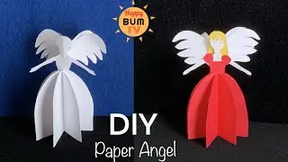 HOW TO MAKE PAPER ANGEL FOR CHRISTMAS DECORATION  I DIY CHRISTMAS ANGEL ORNAMENTS I DIY PAPER ANGEL