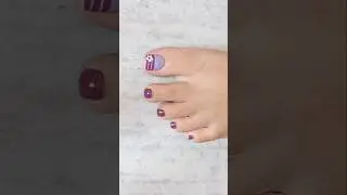 Pretty Foot Nail art #pedicure #feetnail #toe #nails #diy #foot #naildesign #nailtutorial #shorts