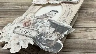 Large Chipboard Tag - Cabinet Card Flip -sold