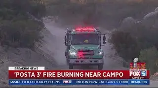 Posta 3 Fire burning near Campo
