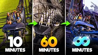 Building a FULL Rollercoaster in 10 MINUTES, 60 MINUTES and UNLIMITED Time!