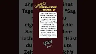 &bdquo;Erwin braucht nur 60 Sekunden! 😏&ldquo; #Shorts #Witz #Comedy #Lustig #Erwin #Zenzi #60Sekunden #Humor