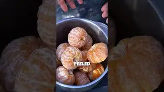 The Traditional Way of Making Orange Candy by Hand #shorts