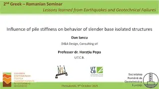Influence of pile stiffness on behavior of slender base isolated structures